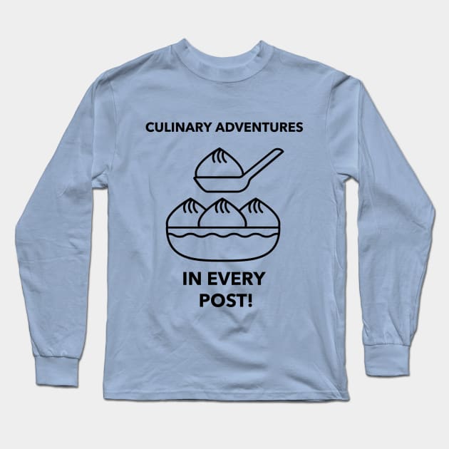 Food bloggers post adventures Long Sleeve T-Shirt by Hermit-Appeal